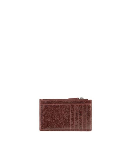 Balenciaga Purple Bordeaux Lamb Ovis Aries Aries Wallet