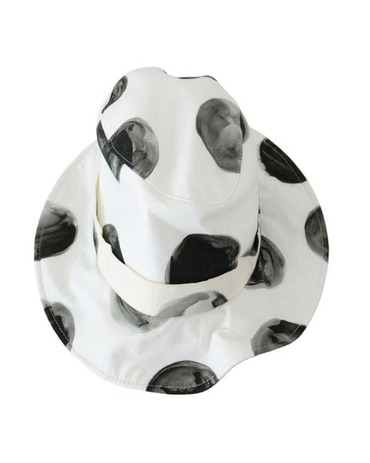 Dolce & Gabbana Black Cotton Big Polka Dot Pattern Bucket Hat