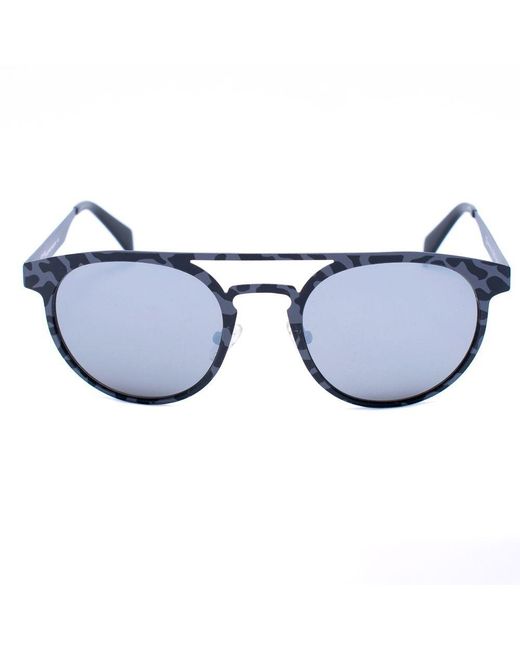 Italia Independent Blue Gray Metal Sunglasses