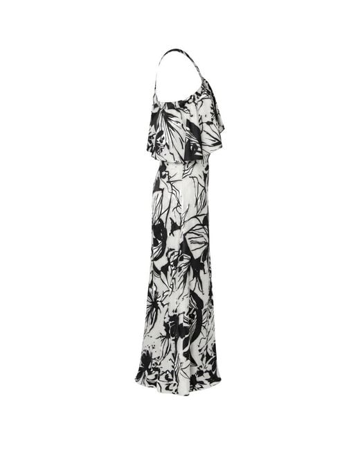 Trussardi White Black Polyester Dress