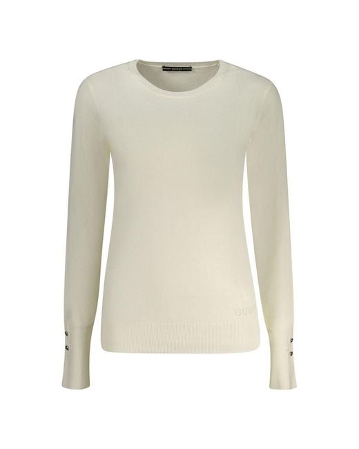 Guess Natural White Viscose Sweater