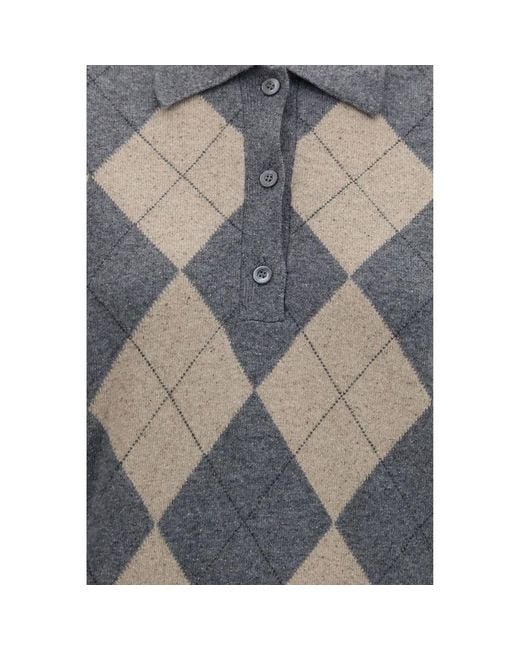 Rohe Blue Gray Polyamide Polo Shirt