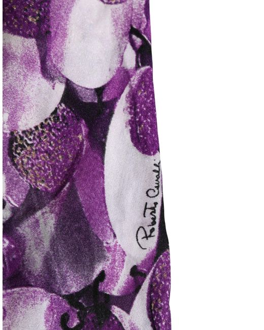 Roberto Cavalli Purple Multicolor Patterned Halter Neck Underwear