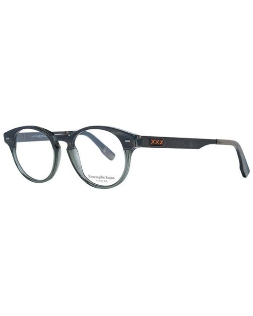 Zegna Gray Plastic Glasses (frames) for men