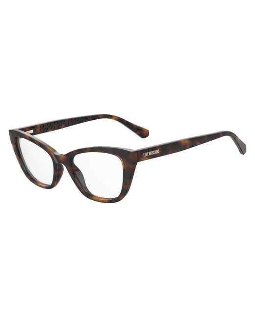 Love Moschino Black Brown Cellulose Propionate Glasses (frames)