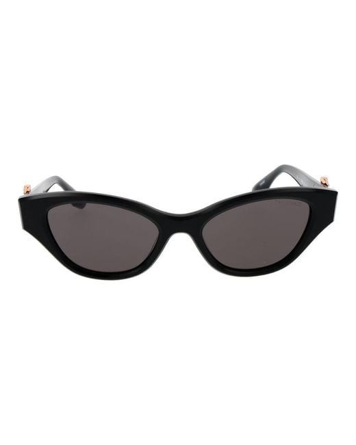 Trussardi Black Acetate Sunglasses