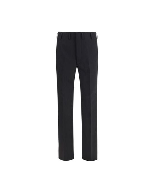 Prada Blue Black Wool Oves Aries Dress Pants for men