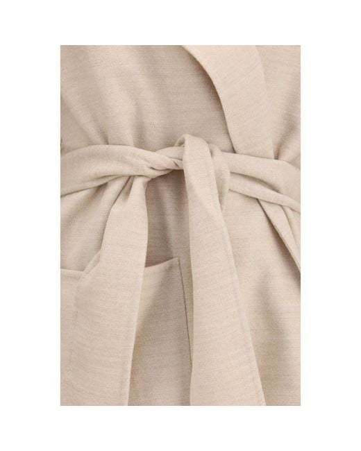 Fabiana Filippi Natural Beige Wool Oves Aries Coat