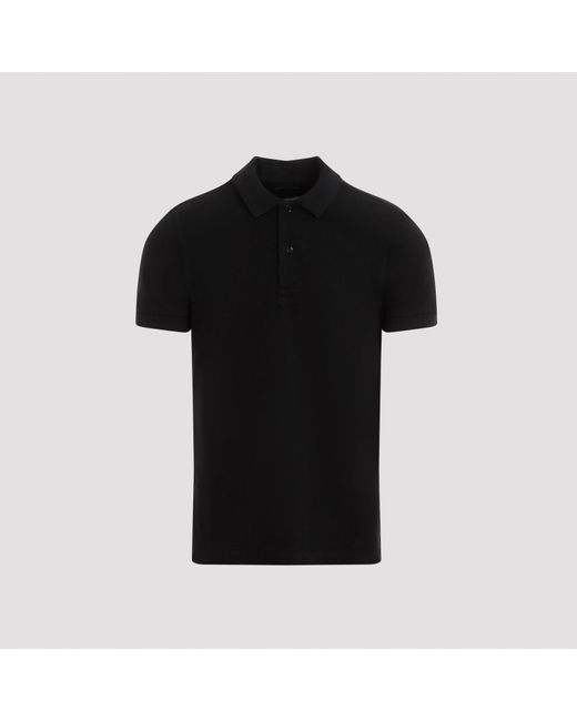 Tom Ford White Tennis Piquet Polo Shirt for men