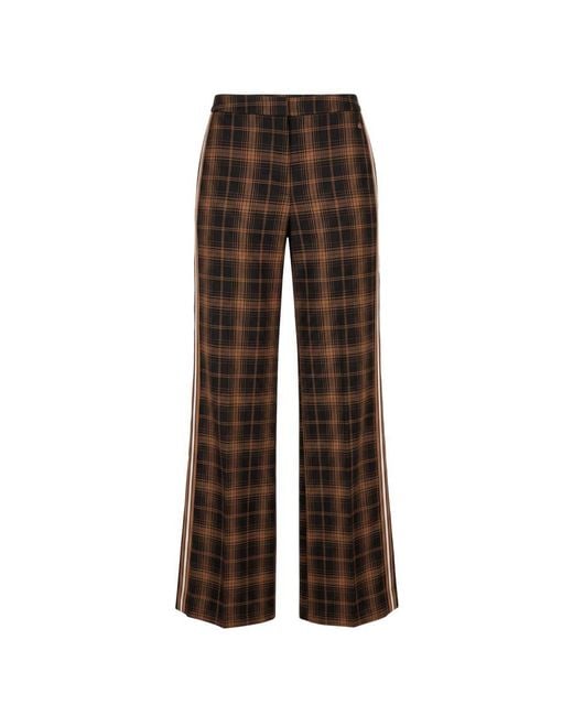 Trussardi Brown Black Polyester Pant