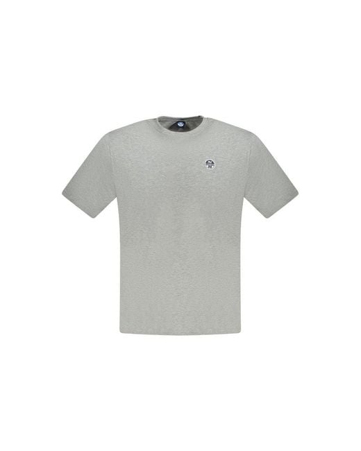 North Sails Gray Cotton T-Shirt for men