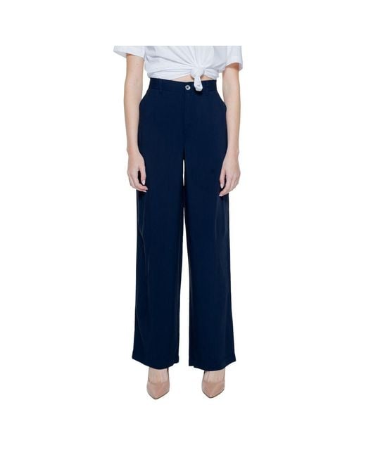 Street One Blue Viscose Casual Pants