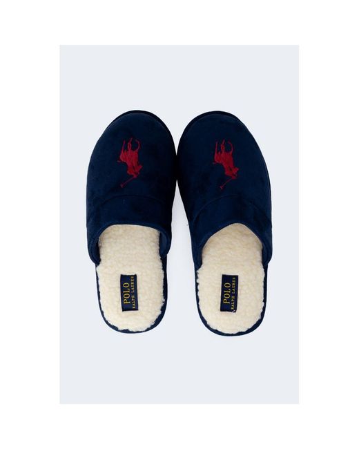Ralph Lauren Blue Polyester Slippers for men