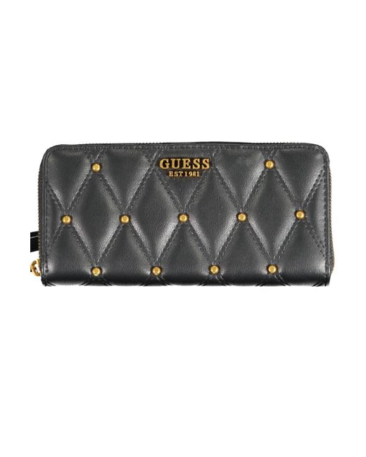 Guess Black Chic Contrasting Details Zip Wallet