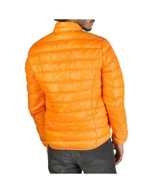 EA7 Orange Quilted Jacket for men