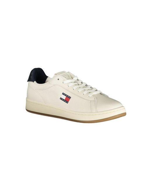 Tommy Hilfiger White Bianco Poliuretano Men Sneaker for men
