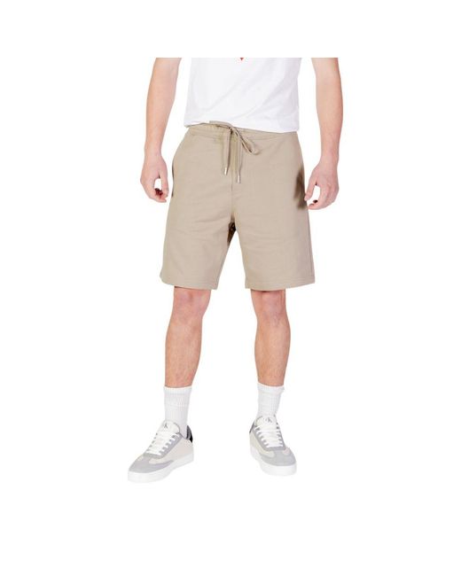 Replay Natural Beige Cotton Short for men