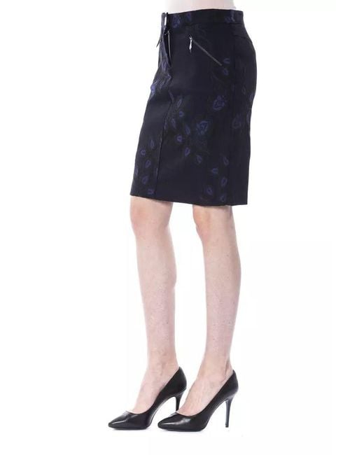 Byblos Black Chic Tulip Short Skirt