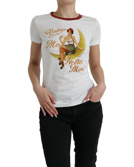 Dolce & Gabbana White Bring Me To The Moon T