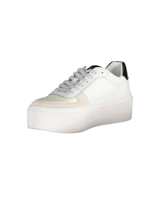Calvin Klein White Polyester Sneaker