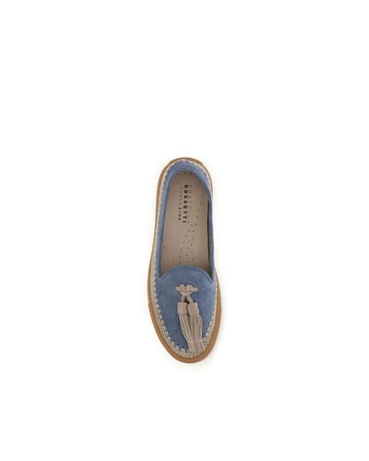 Fratelli Rossetti Blue Calf Leather Bos Taurus Slip