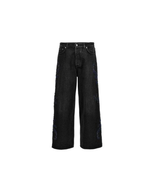 Off-White c/o Virgil Abloh Black Off- Fla Jeans for men