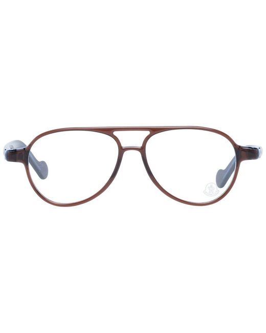 Moncler Brown Plastic Glasses (Frames) for men