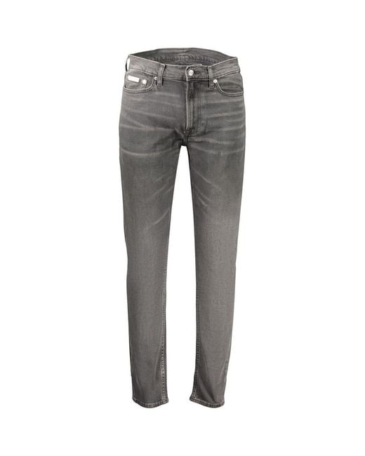 Calvin Klein Gray Black Cotton Men's Jeans for men