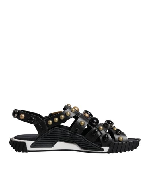 Dolce & Gabbana Black Flat Sandals for men