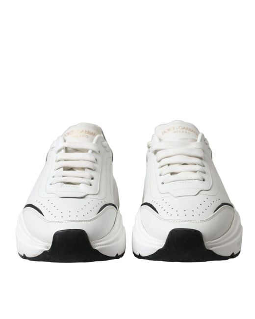 Dolce & Gabbana White Daymaster Leather Sneaker