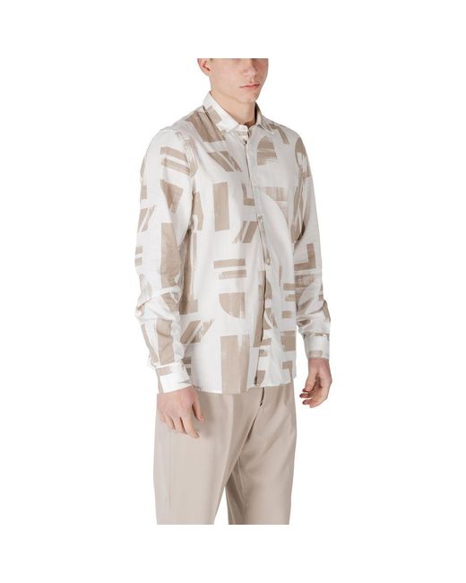 Antony Morato Multicolor Beige Viscose Shirt for men