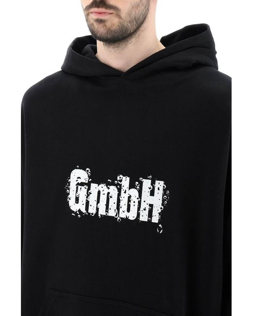 GmbH Black Logo Print 'ghazal' Hoodie for men