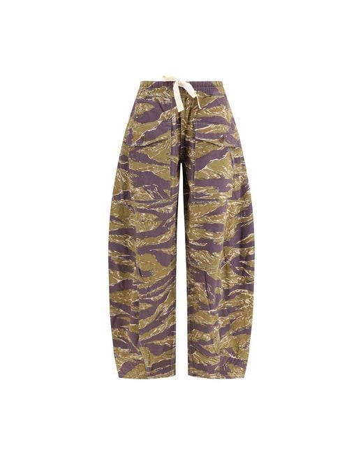 R13 Brown Multicolor Cotton Casual Pants