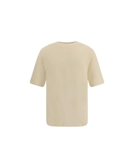 Jacquemus Natural Cotton T-Shirt for men