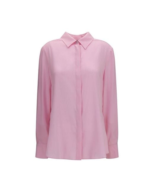 Ella Pink Multicolor Silk Shirt