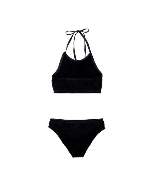Bottega Veneta Black Halter Bikini Set