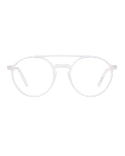 Andy Wolf White Transparent Acetate Glasses (frames)