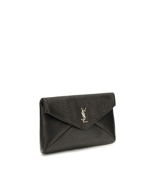 Saint Laurent Black Lamb Ovis Aries Aries Wallet