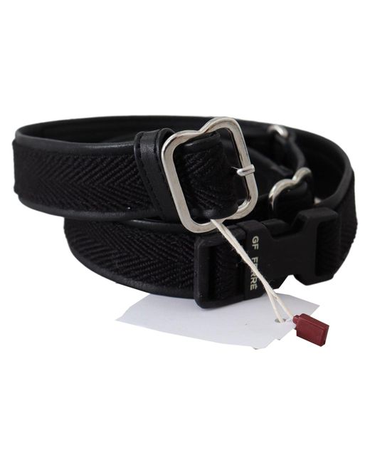 Gianfranco Ferré Black Chic Leather Waist Belt With Chrome Buckle
