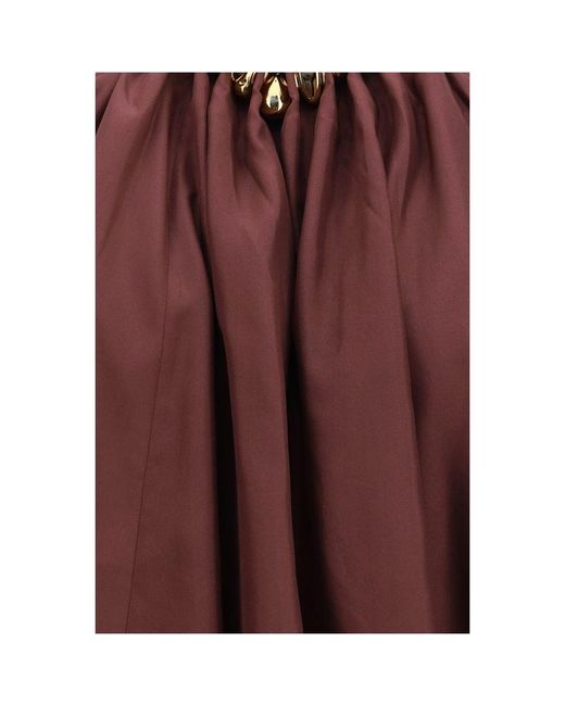Zimmermann Brown Bordeaux Silk Blouse