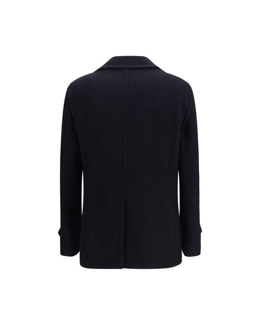 Tagliatore Blue Wool Oves Aries Coat for men