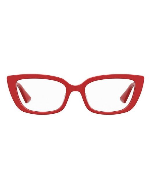 Love Moschino Red Plastic Glasses (Frames) Accessory
