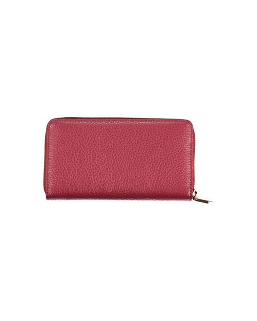 Coccinelle Red Elegant Leather Zip Wallet