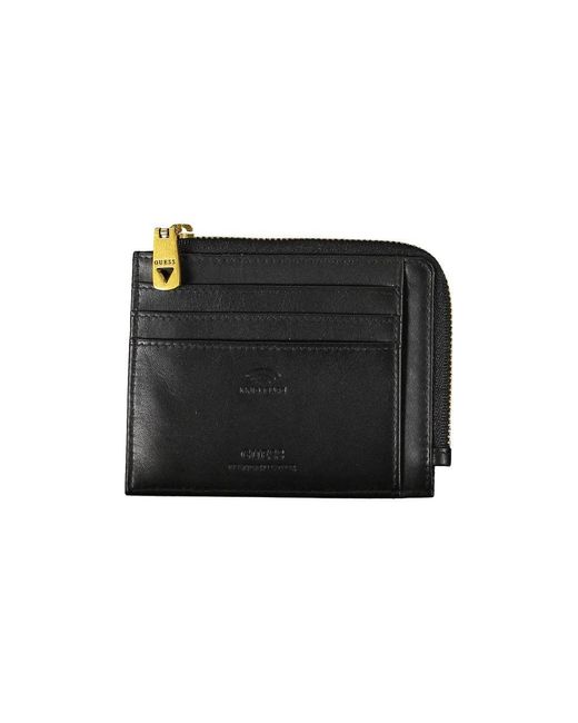 Guess Black Sleek Leather Wallet With Rfid Block for men