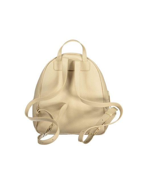 Coccinelle Natural Beige Leather S Backpack