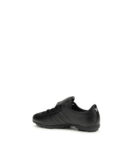 Y-3 Black Calf Leather Bos Taurus Athletic Sneakers - Eu39.5/us6.5 for men