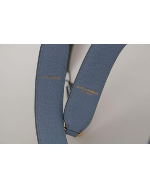 Dolce & Gabbana Blue Elegant Leather Shoulder Strap