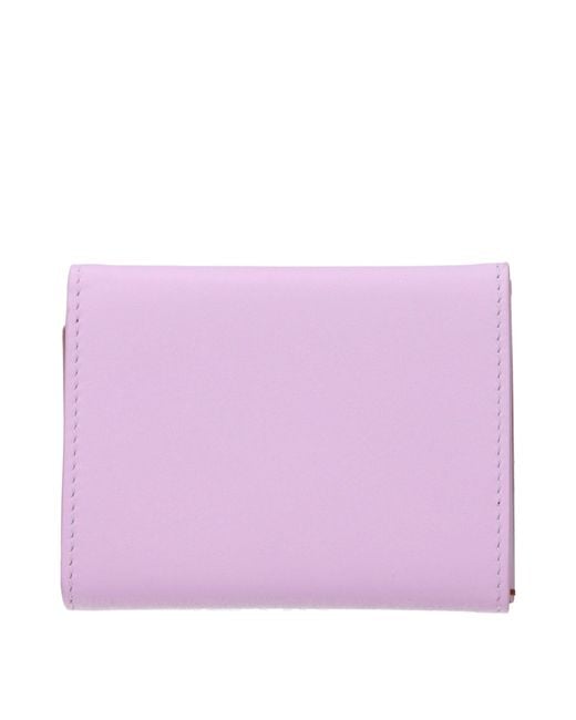 Jil Sander Purple Pink Leather Wallet