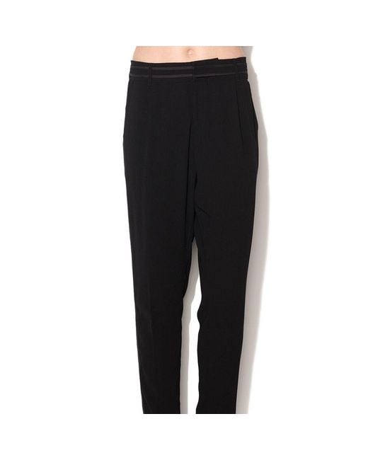 Gas Black Polyester Casual Pants
