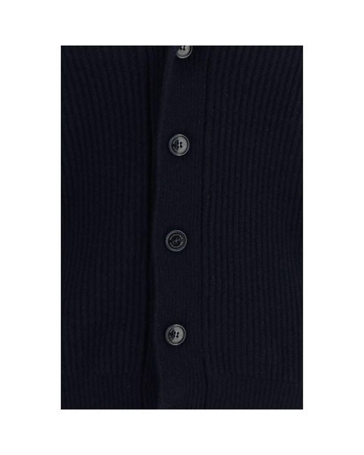 Brooksfield Blue Wool Oves Aries Cardigan for men